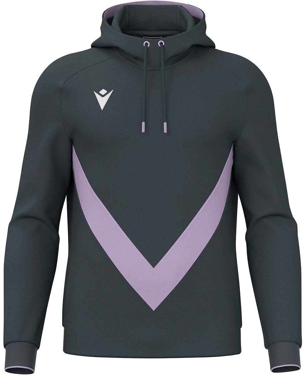 Macron Thunder Fenders Sweater Met Kap Heren - Antraciet / Lila | Maat: XXL