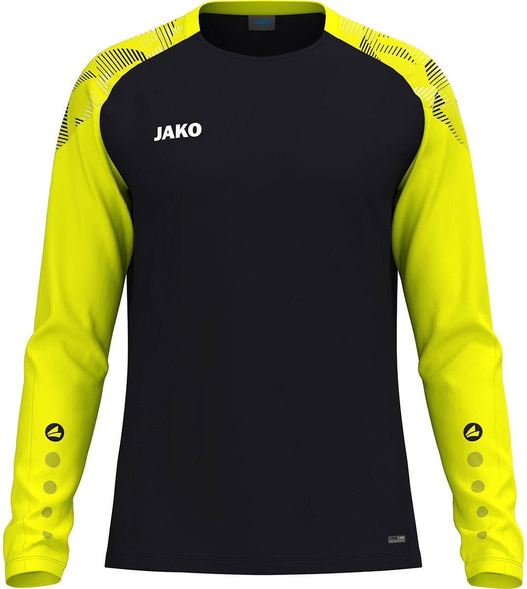 Jako Sonic Longsleeve Kinderen - Zwart / Fluogeel | Maat: 164