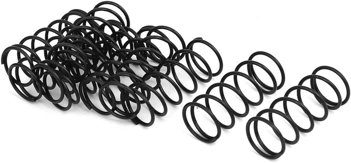 Compressieveer Set - Verenstaal Spiraal - Industriële Toepassingen - Roestbestendig Gebakken - 1.2mm Draad 15mm OD - Zwart