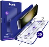 2-Pack Screenprotector Geschikt voor Samsung Galaxy S22 / S23 - Buddi Easy Fit Tempered Glass met Installatietray - 9H+ Gehard Glas - Case Friendly Glasplaatje - Eenvoudige montage
