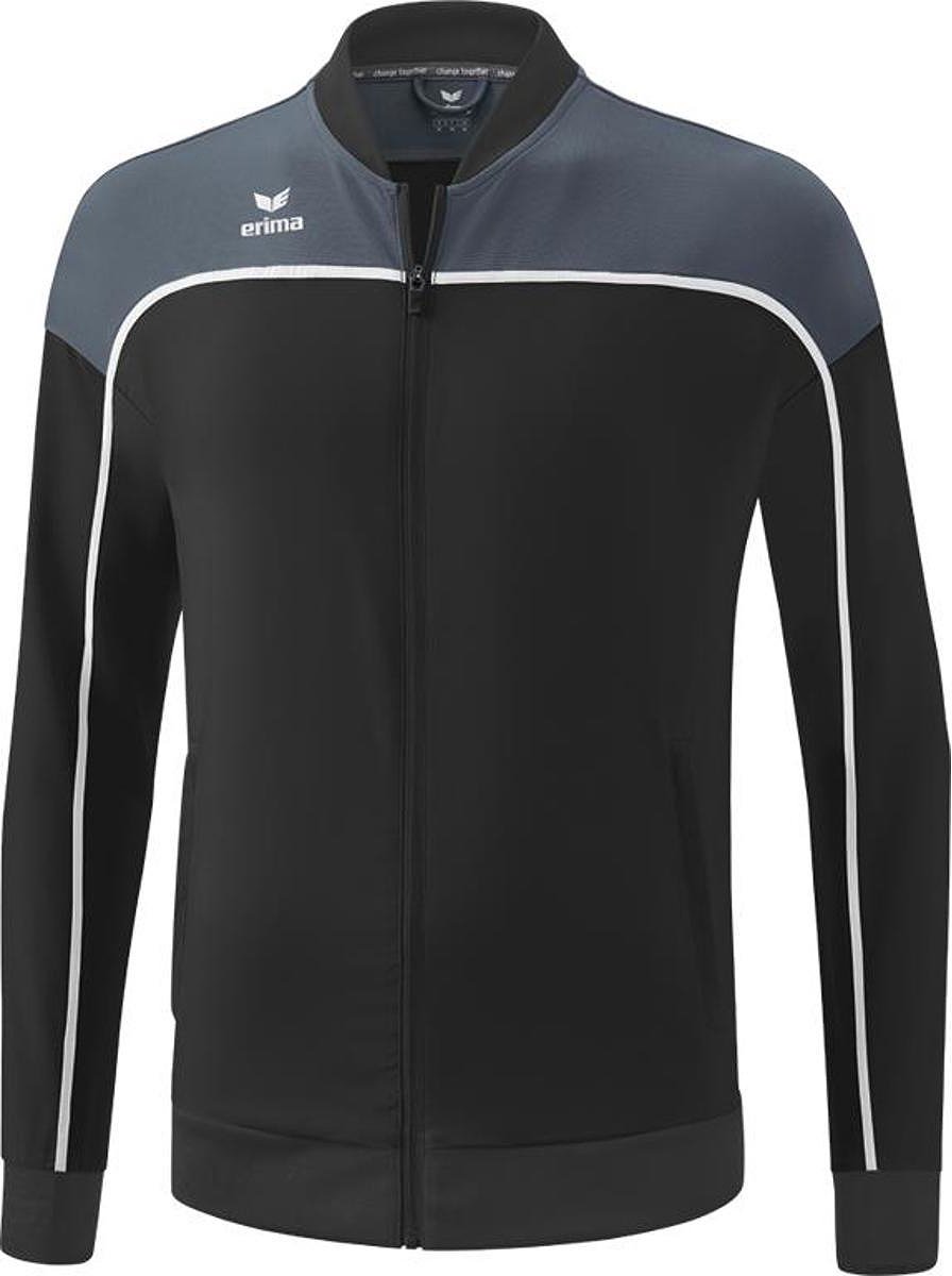 Erima Change Presentatiejack Kinderen - Zwart / Slate Grey / Wit | Maat: 152