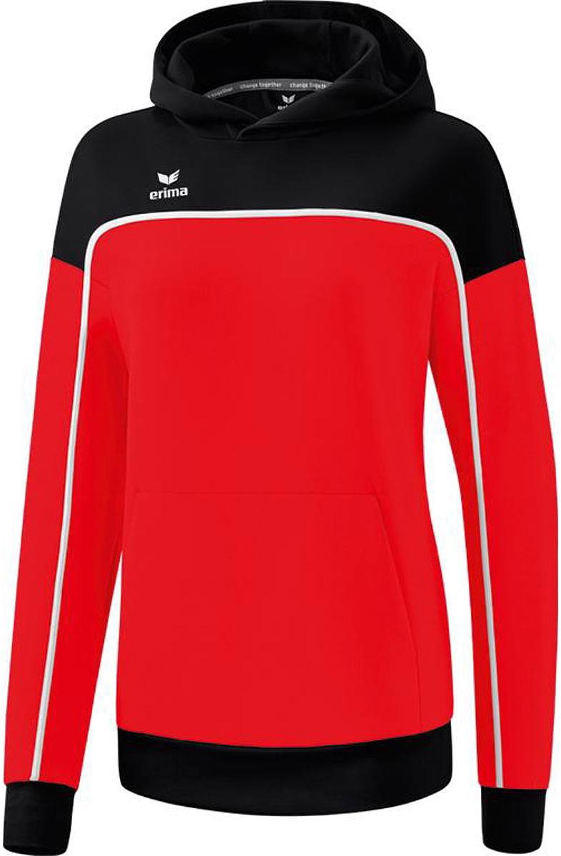 Erima Change Sweatshirt Met Capuchon Dames - Rood / Zwart / Wit | Maat: 38