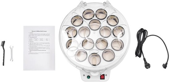 TamTrade Polijstmachine - Reinigingsmachine - Poetsmachine - Wit - Biljartballen of poolballen - Hoge rotatiesnelheid (1000 rpm)