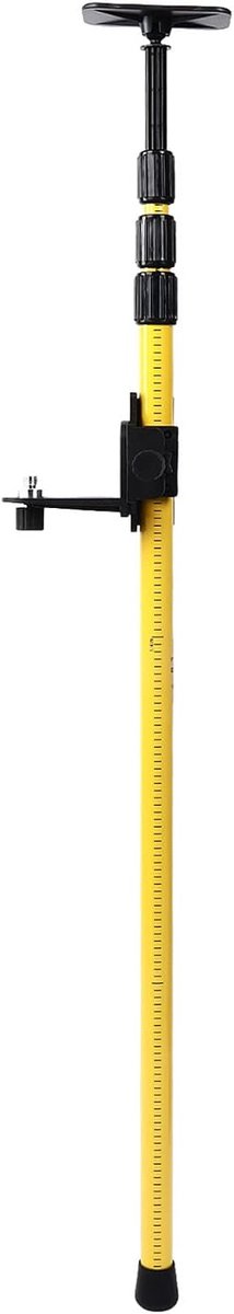 Laser Telescoopsteel - Meetpaal Statief - Precisie Meten - Verstelbaar 2.8 Meter - 112-280 cm - Geel