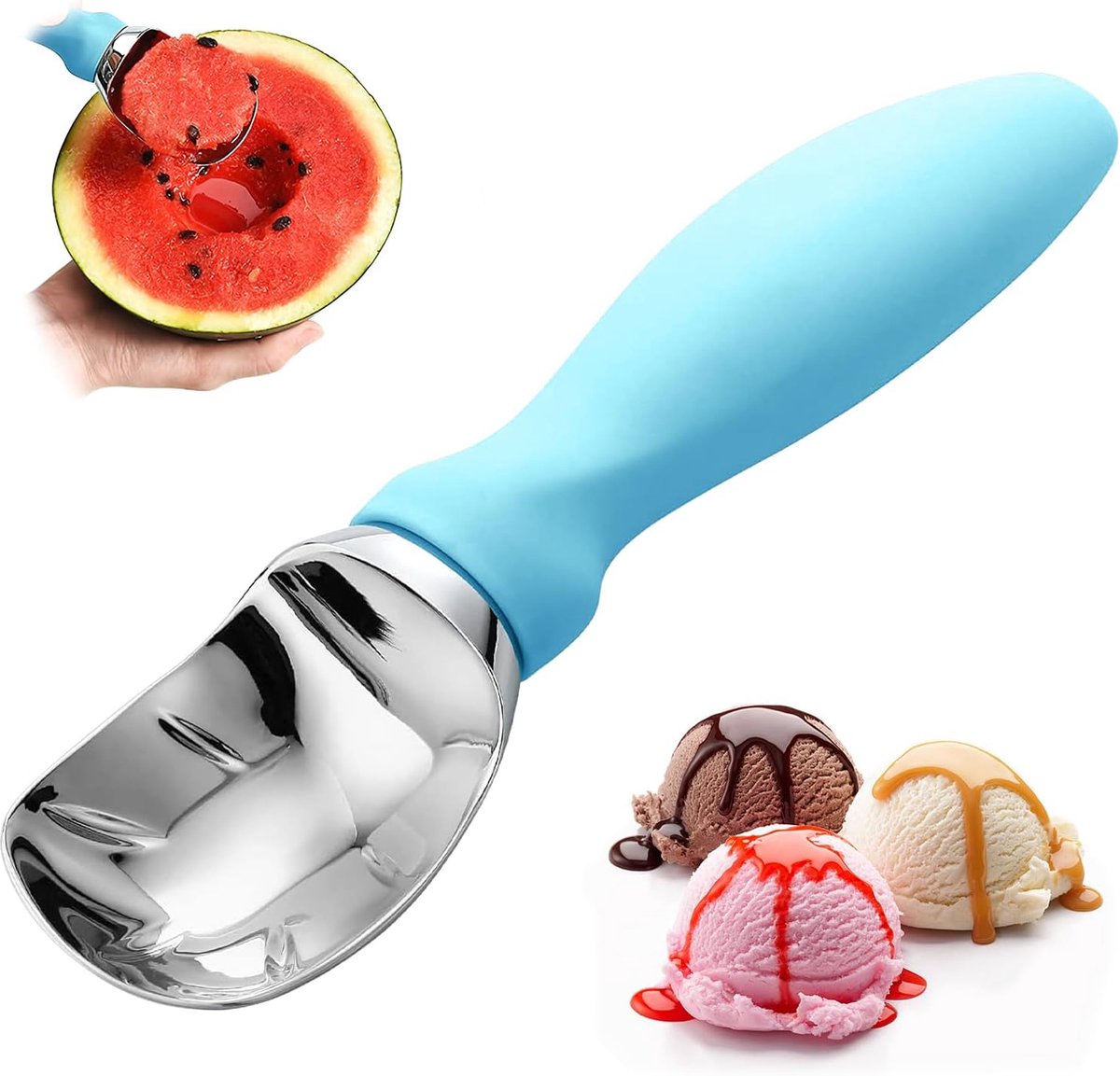 IJsschep - Keukengereedschap - Desserts Maken - Vaatwasmachinebestendig - 19 cm - Blauw