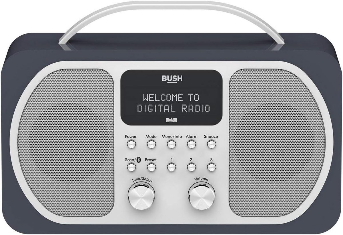 DAB Bluetooth Radio - Digitale Radio - Muziek Luisteren - 20 Voorkeuzezenders - H17.2 x B25.5cm - Middernacht Blauw