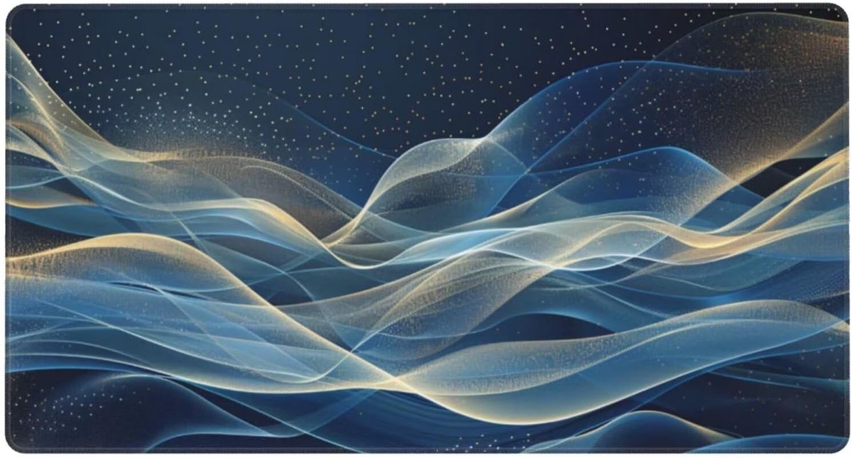 Grote Muismat - Bureauonderlegger Toetsenbordmat - Gaming Kantoor - Gestikte Randen - 120x50cm - Abstracte Lijnen