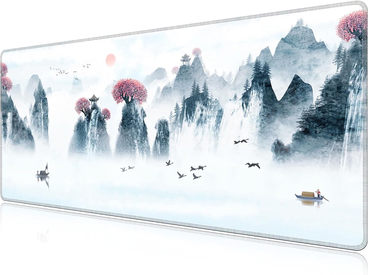 XXL Gaming Muismat - Bureauonderlegger - Werken en Gamen - Antislip Onderkant - 140x60cm - Met Patroon