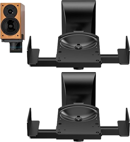 Luidsprekersteunen muur verstelbaar 55 lbs, speaker beugels zwart, kantelbaar, uitschuifbaar, home audio steun