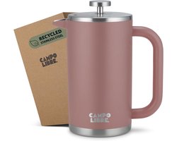 Koffiezetter - Thermoskann - Warme Koffie - Dubbelwandig Geïsoleerd - 1000ml - Roze