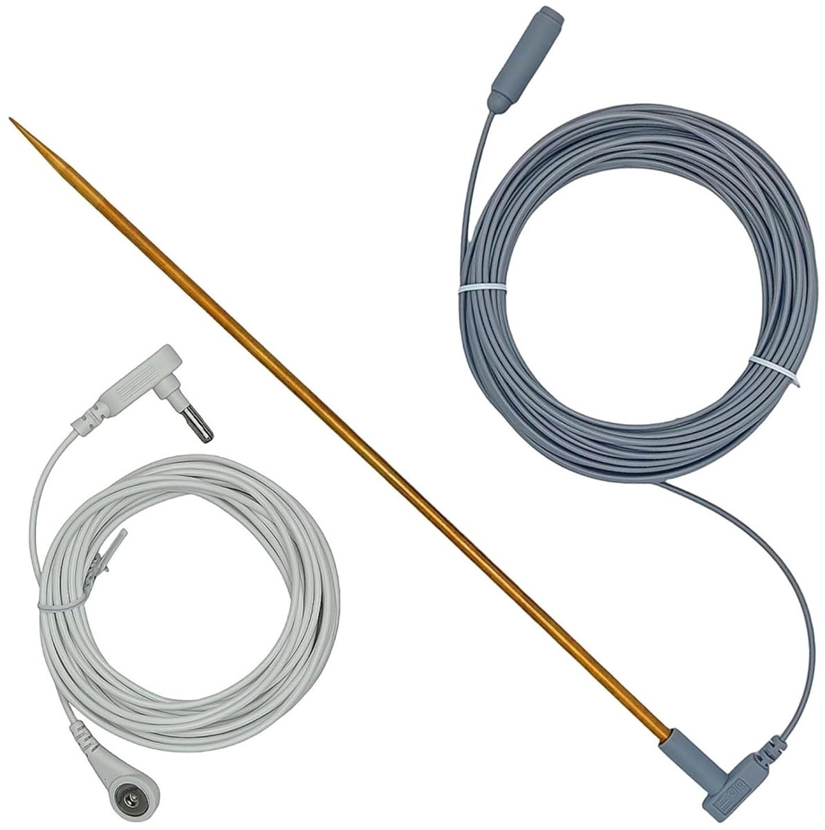 Draagbare Aardingsset - Koperen Aardingsstaaf - Veilig Aarden - 10 Meter Kabel - 30cm Staaf
