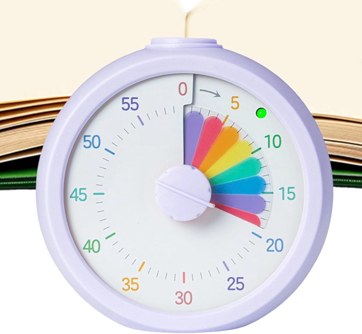 Visuele Timer - Afteltimer Klok - Studie Werk - Stil en Visueel - 10.3 x 4.8 cm - Paars