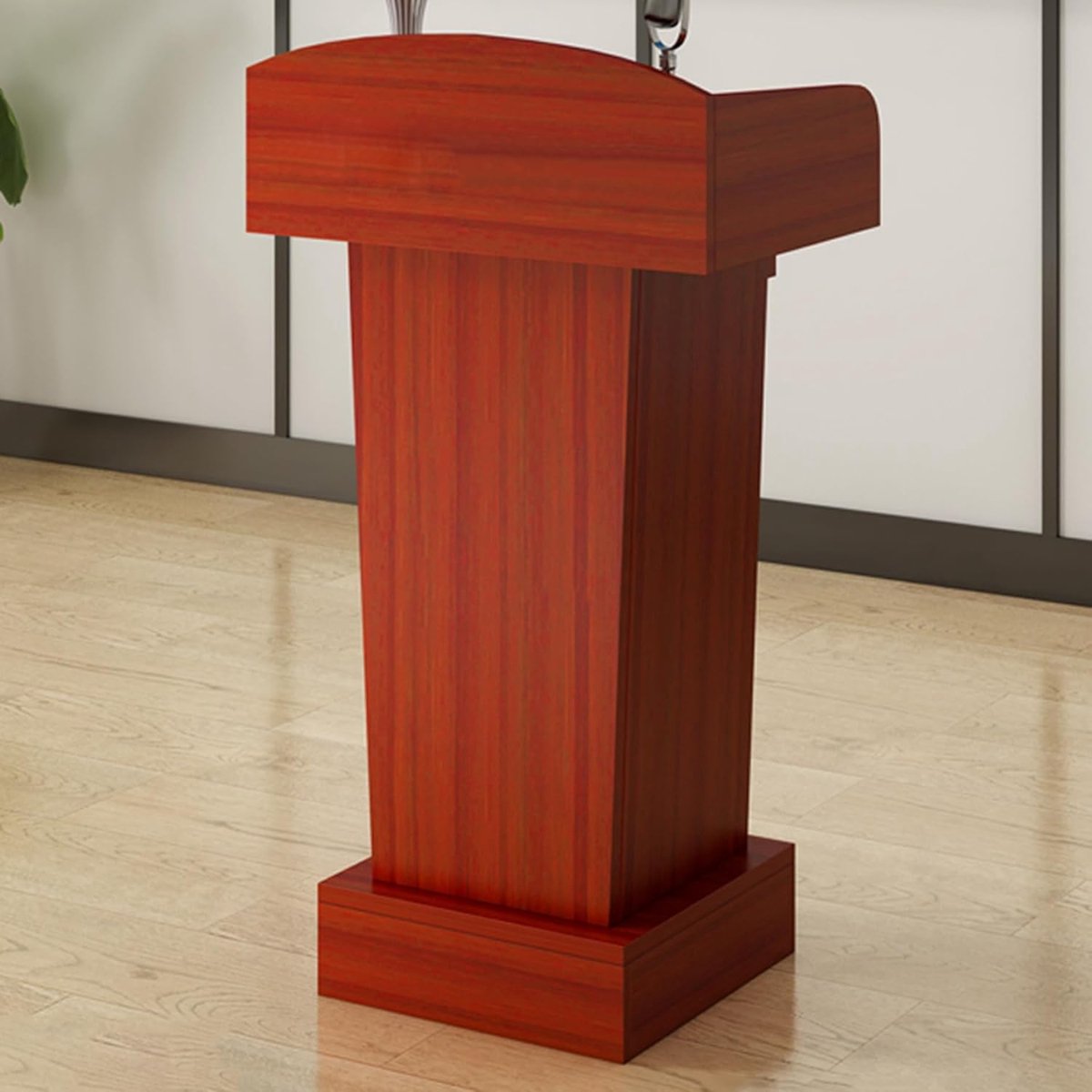 Houten Podium - Gastvrouw Stand - Presentaties Geven - Met Lade En Kast - Houtkleur