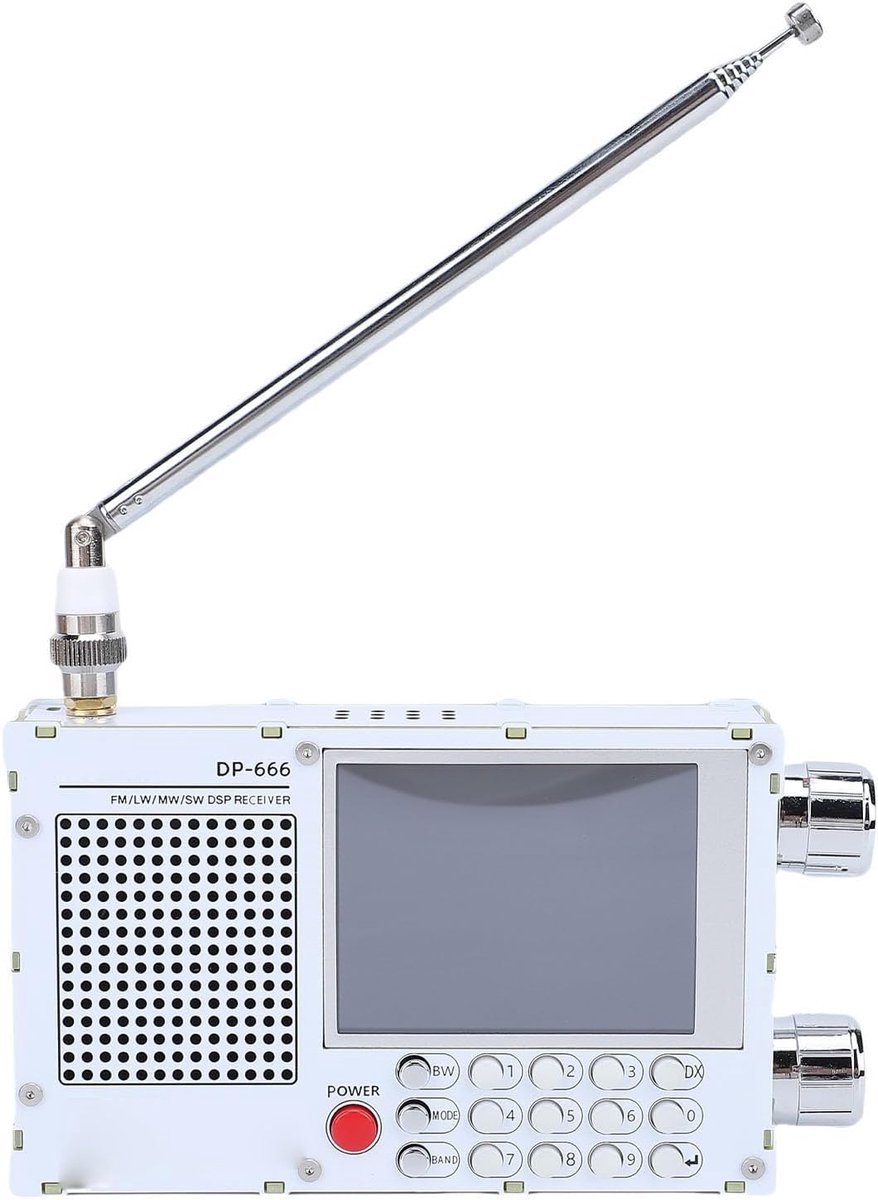 Draagbare Radio - Kortegolf Ontvanger - Muziek Luisteren - Geavanceerde Afstemming - 2.8 Inch Scherm - Wit