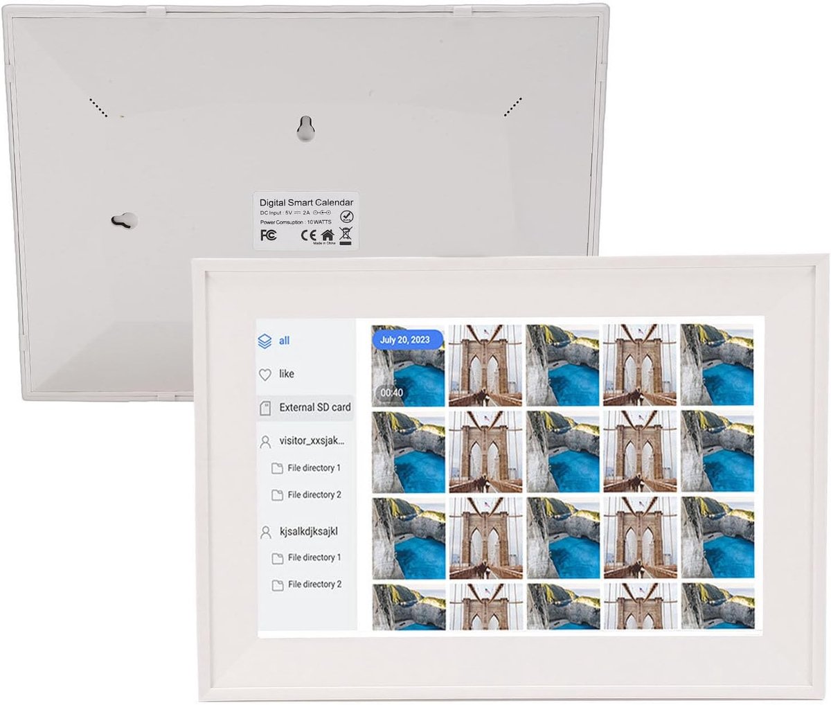 Digitale Kalender - Slimme Planner - Gezin Planning - Interactief Touchscreen - 10.1 Inch HD