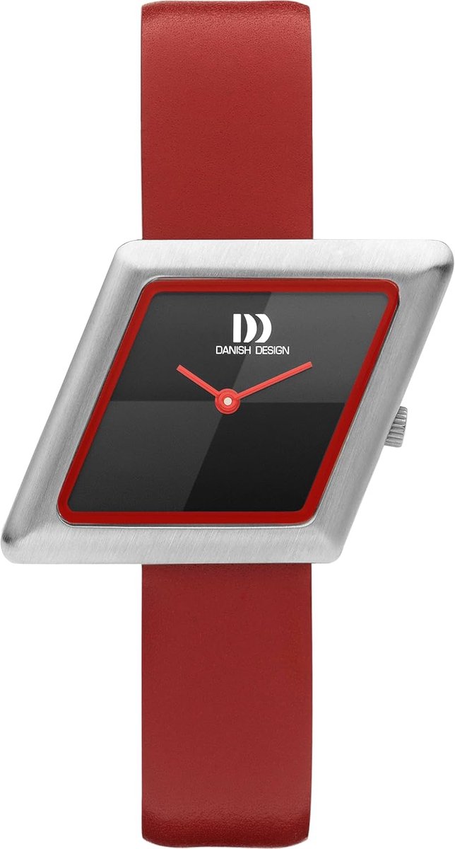Dameshorloge - Polsuur - Dagelijks Gebruik - Opvallend Geometrisch Design - 28mm - Rood