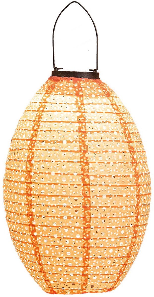 Annas collection - Lampion solar marrakesh 22x32 cm koraal
