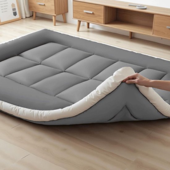 Draagbare Matras - Opvouwbaar Bed - Ruimtebesparend Slapen - Elastische Banden - 90x190cm — afbeelding 3