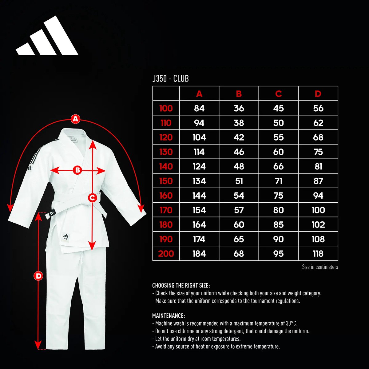 Adidas judopak J350 voor beginners en kinderen Goud