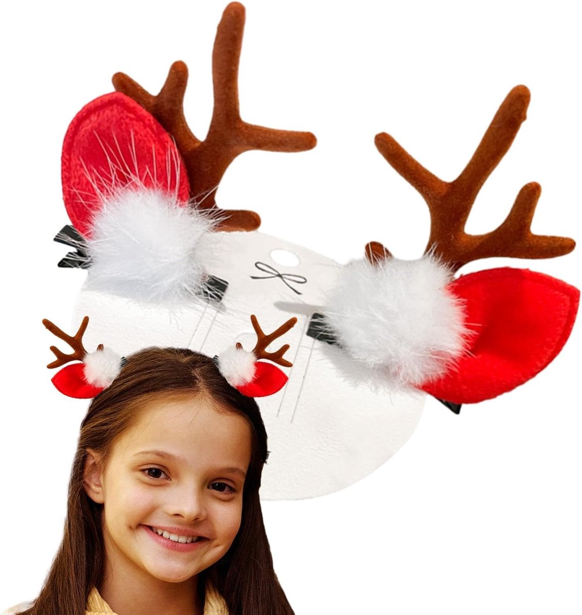 Haarspeldjes Dames - Kerst Haarclips - Feestelijke Stijl - Schattig Gewei Design - 4 cm Lengte