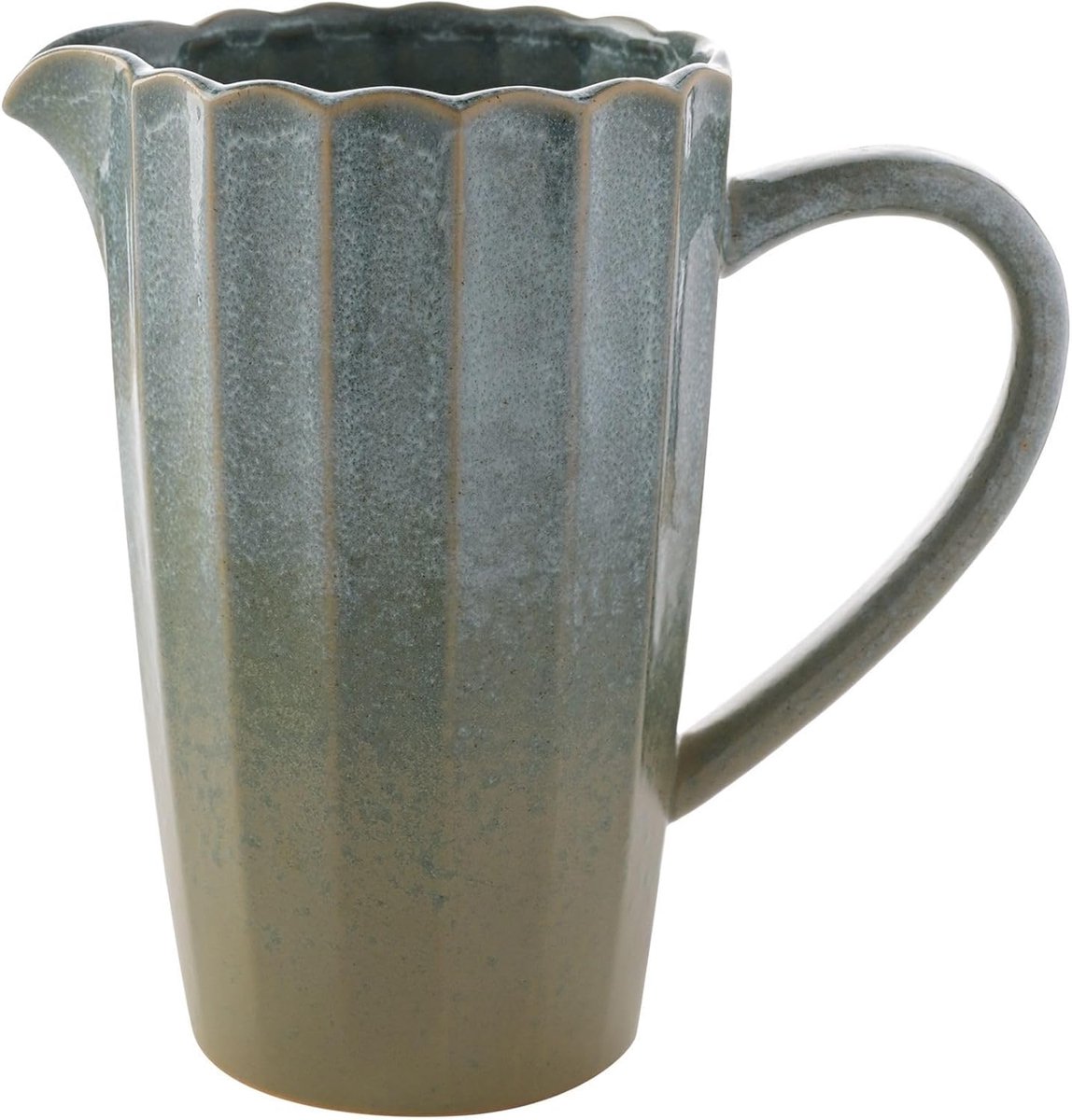 Geglazuurde Kan - Drank Dispenser - Zomerse Drankjes - Reactief Glazuur Uniek - 12 x 21 x 21 cm - Groen