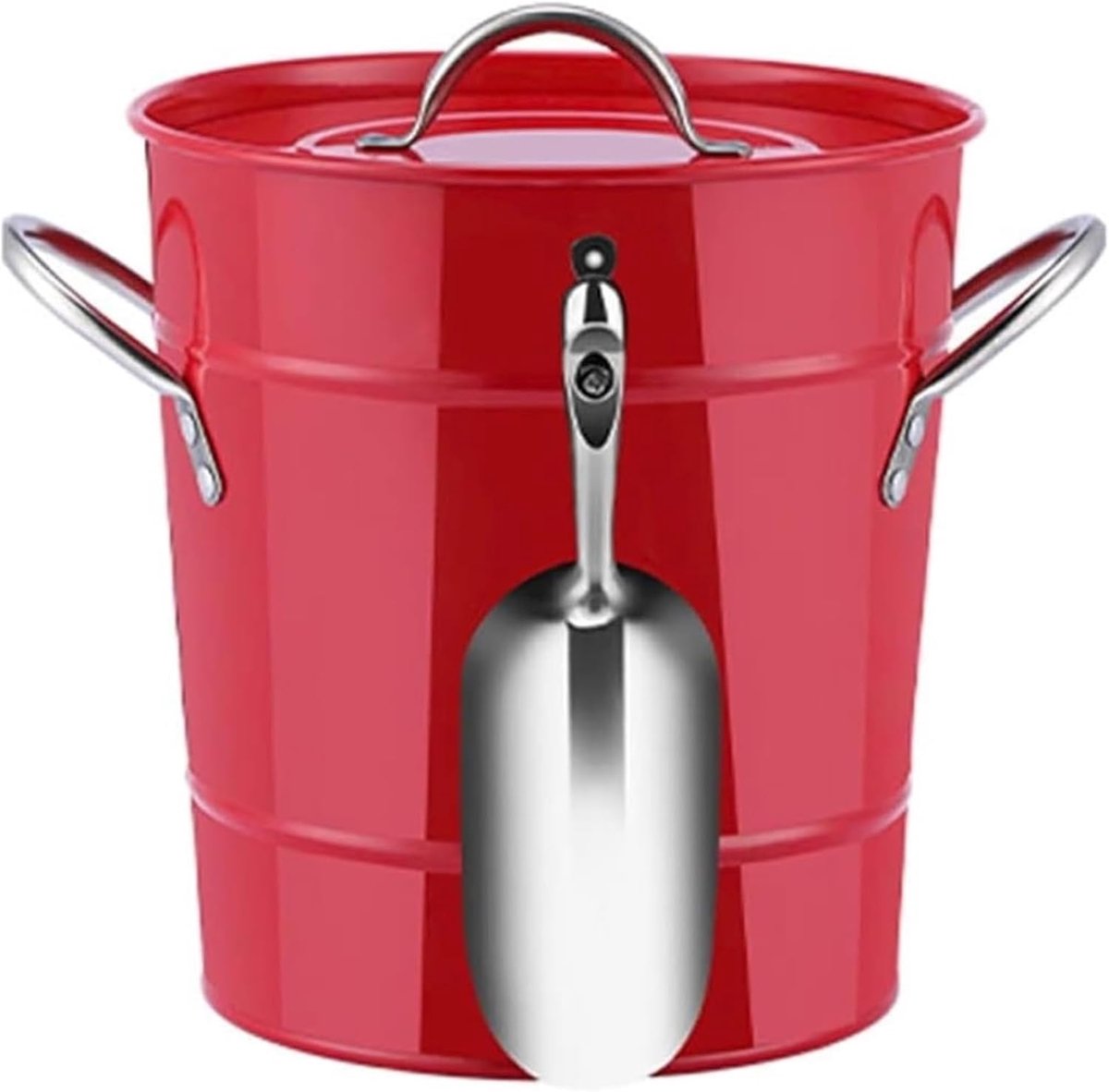 IJsblokjeslade Koeler - Drankkoeler Vat - Picknick Feest - Verdikt IJzeren Ontwerp - Rood