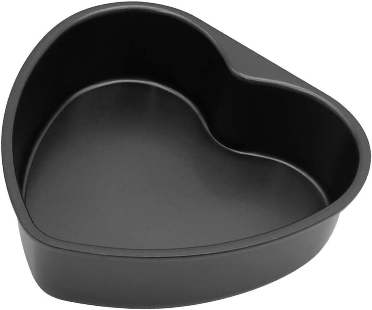 Hartvormige Bakvorm - Ronde Bakvormen - Cakes Bakken - Afneembare Bodem - 20 Cm Diameter - Zwart
