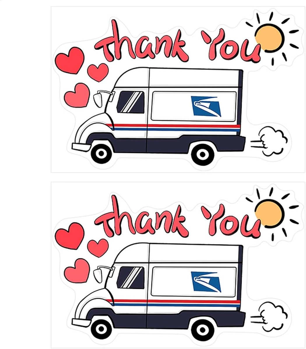 Brievenbus Stickers - Bedankstickers - Adres Personaliseren - Waterdicht PVC - 13x9cm - Uniek