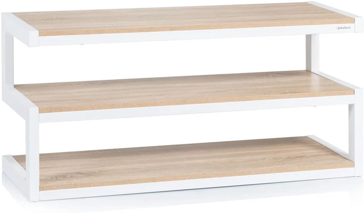 Tv-meubel - Media meubel - Opslagruimte - Hoge draagkracht - Tot 46 inch - Wit eiken