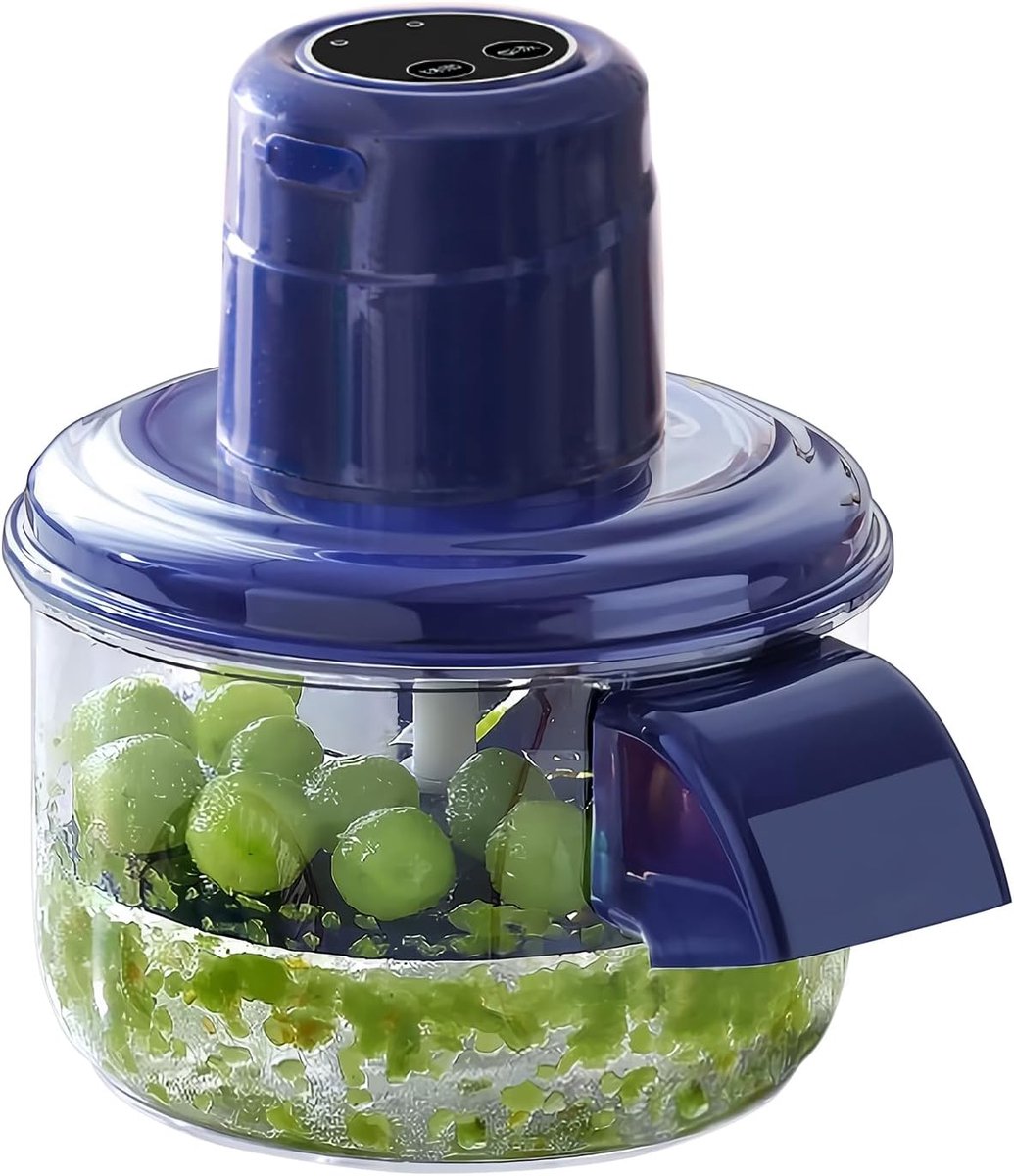 Elektrische Schilmachine - Fruit Peller - Voeding Bereiding - USB Oplaadbaar - 20 cm Hoog - Blauw