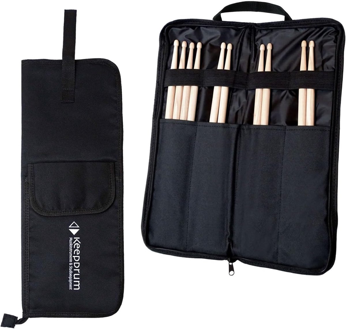 Stoktas - Drumstokken tas - Muzikanten opslag - Extra accessoirevak - 38 x 47 cm - Zwart