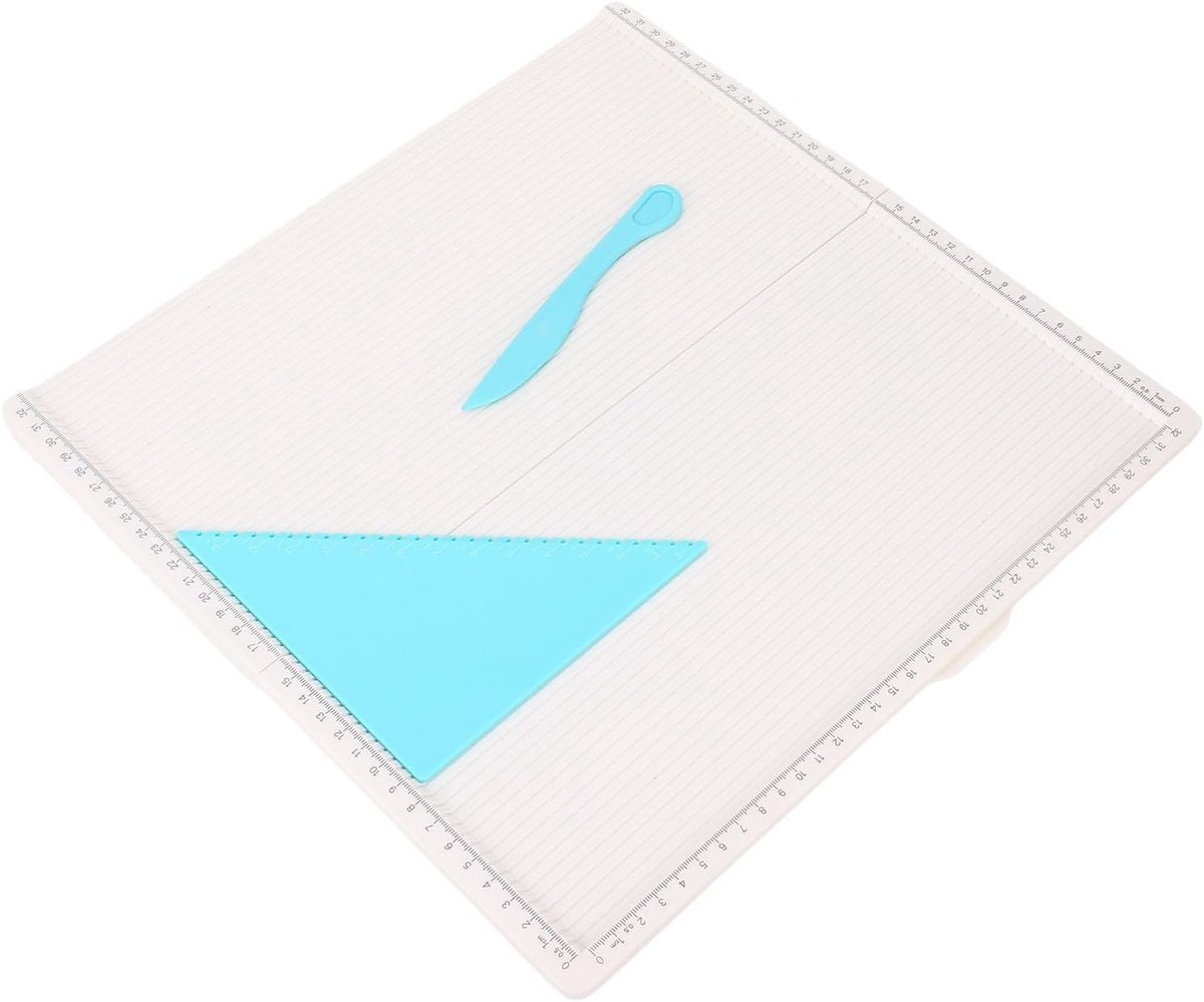 Papier Snijder - Scoren Bord - Kaarten Maken - Inclusief Tri Tool - 320x320mm - Grijs