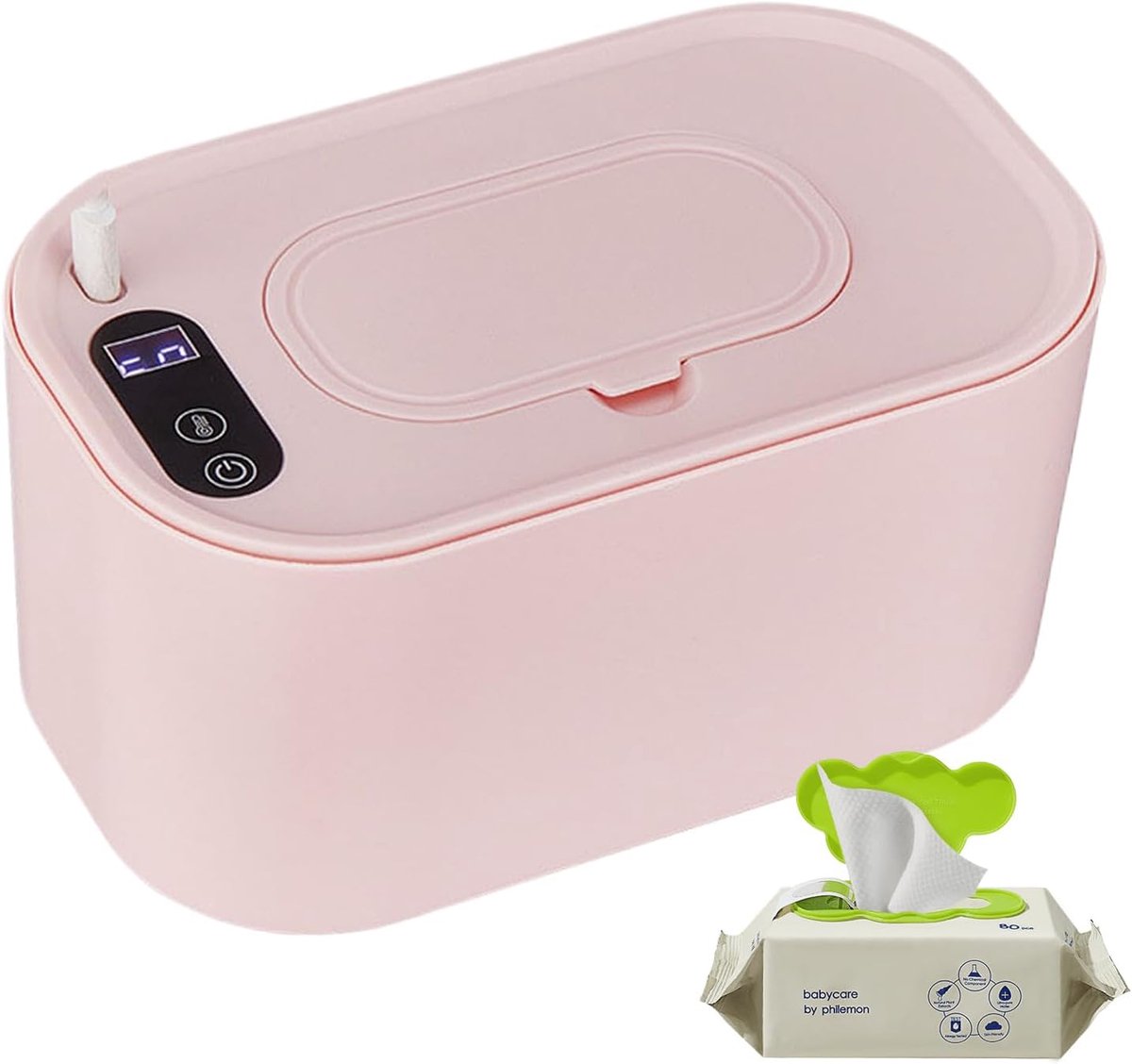 Babydoekjes Verwarmer - Veeg warmer dispenser - Babyverzorging thuis - Constante temperatuur verwarming - 21.2 x 12.9 x 11.1 cm