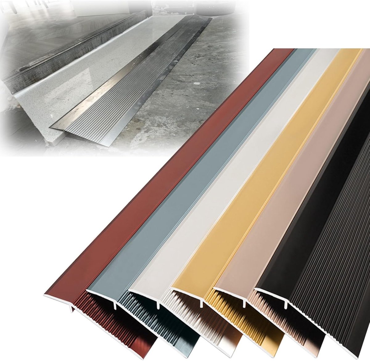 Drempelrand Profiel - Vloer Overgang - Veilige Doorgang - Robuust Aluminium - 10 cm Breed