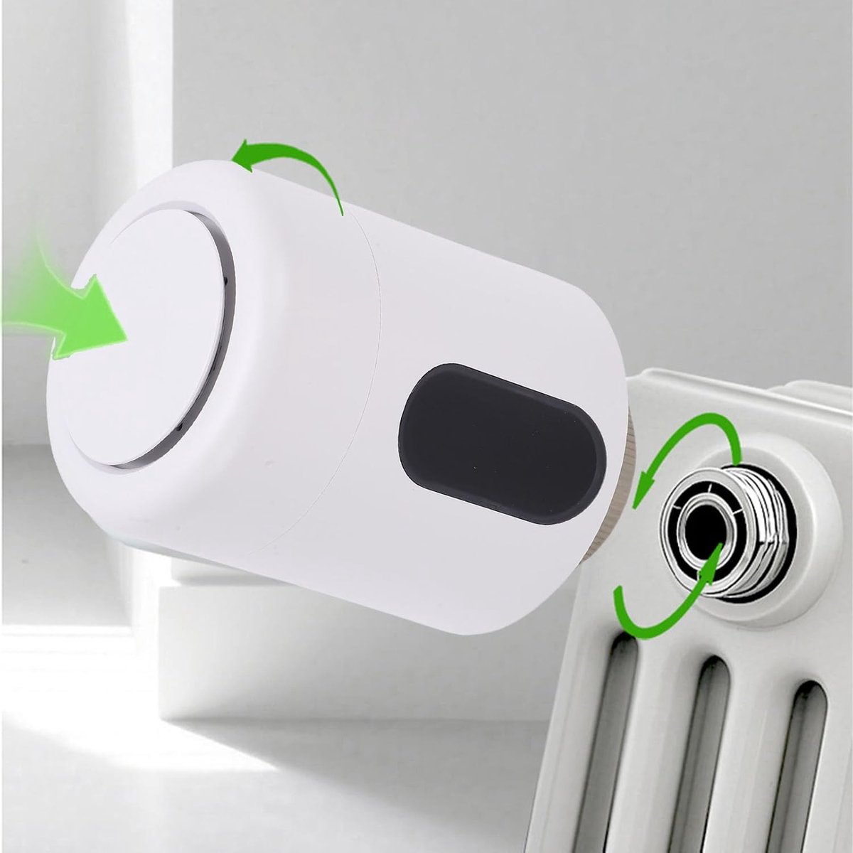 Thermostatische Radiatorkraan - Slimme Verwarmingsregelaar - Energie Besparen - App Bediening - M30 x 15 Mm - Wit