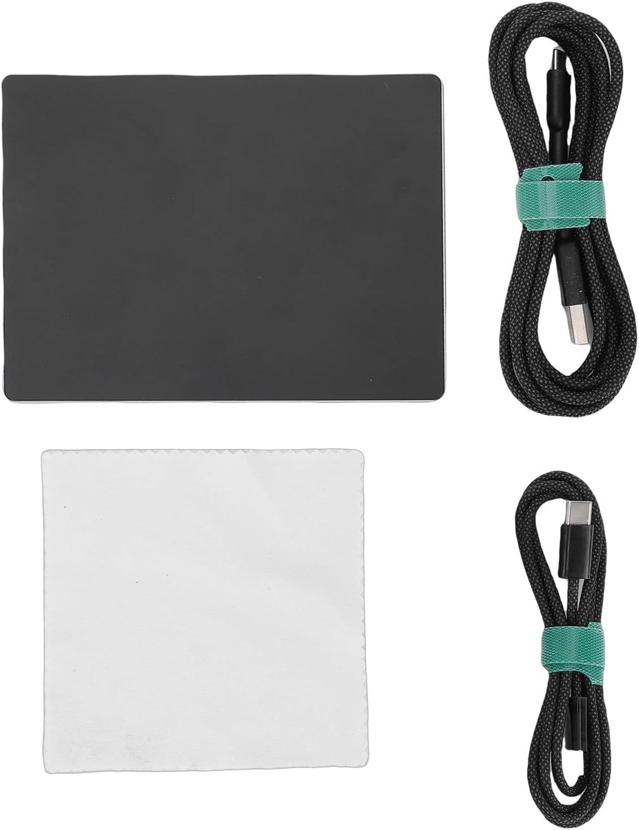 USB Touchpad - Trackpad Aluminium - Desktop Navigatie - Multi-touch Gebaren - 5.4 Inch - Zwart