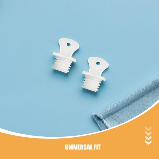Kruikendop Vervanging - Rubber Stopper - Lekvrij Afsluiten - Hittebestendig Rubber - 3.7 x 2.7 cm - Wit — afbeelding 3