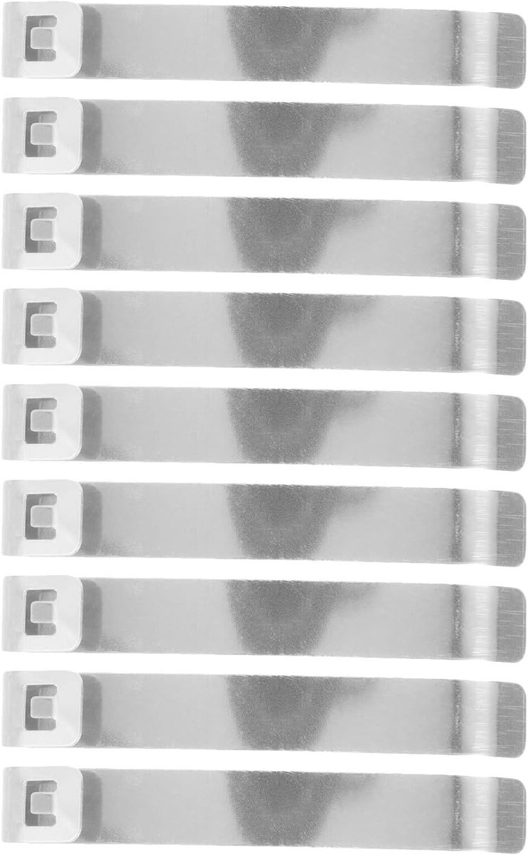Veertjes Bekerdispenser - Draadklemmen Reserveonderdelen - Reparatie Koffiehoek - Roestvrij Staal - 48x7x5 mm - Zilver