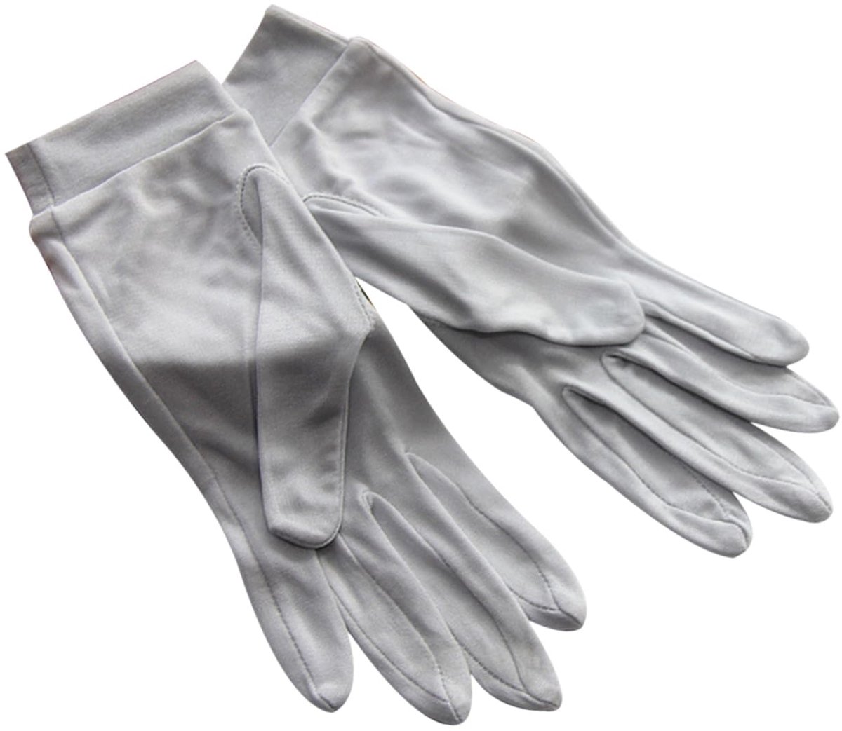 Dameshandschoenen Zijde - Gebreid Zonnebrand - Schoonheid Verzorging - Lichtgewicht Ademend - 23x11cm - Zilver Grijs