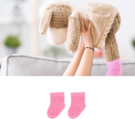 Poppen enkelsokken - Poppenkleding set - Poppen aankleden - Zachte katoenmix - 5 paar - Mix van kleuren — afbeelding 3