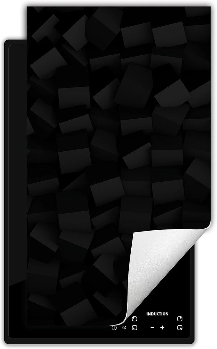 Inductie Kookplaat Beschermer - Kookplaat Mat - Extra Werkruimte - 3mm Dik Materiaal - 30x52cm - Zwart