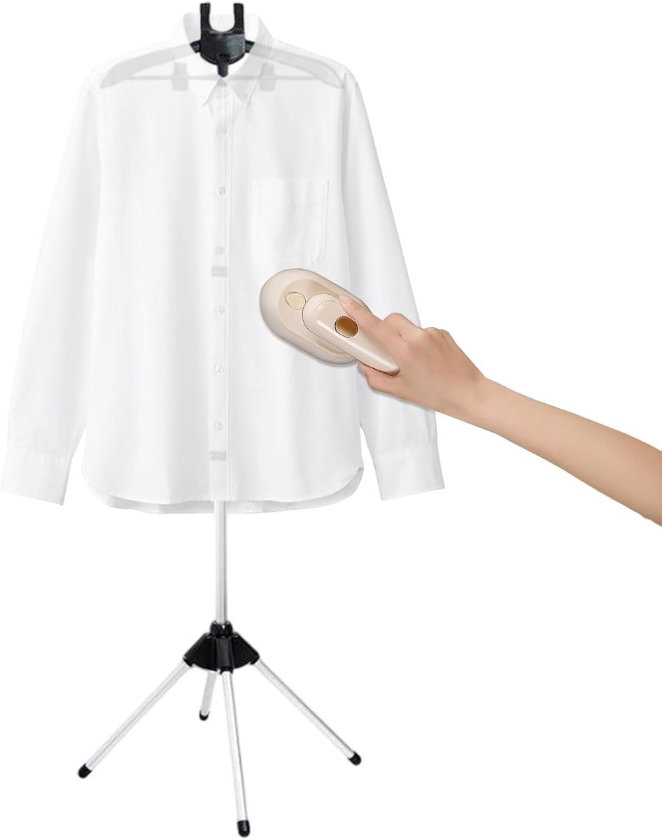 Stoomreiniger Kledinghouder - Verticale Beugel - Kleding Strijken - Telescopische Hanger - 160 cm Hoog - Zwart