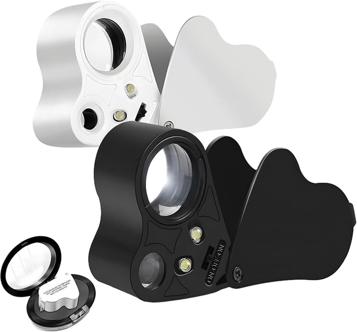 Juweliersloep - Vergrootglas Sieraden - Gedetailleerd Inspecteren - Ingebouwd LED Licht - 30 X 60 - Zilverkleurig