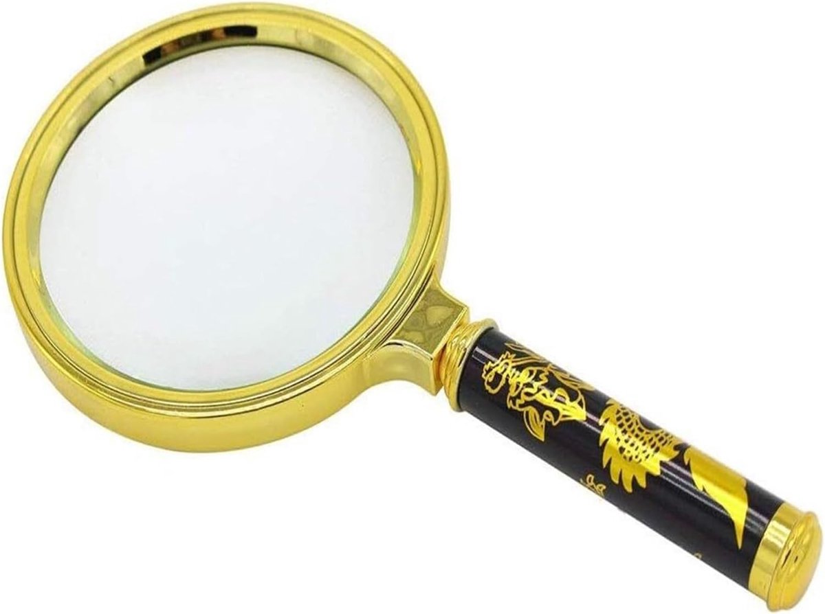 Juweliersloep 10x - Vergrootglas Lens - Gedetailleerd Kijken - Met Standaard - 80mm Diameter - Gouden Frame