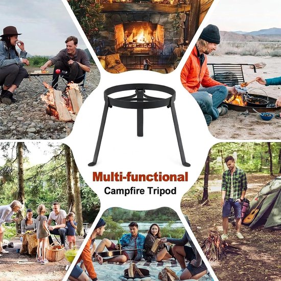 Kampeer Statief - Outdoor Kookstandaard - Koken Buiten - Hittebestendig Staal - 25x25 cm — afbeelding 4