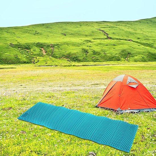 Opvouwbare Slaapmat - Eierkrat Mat - Kamperen Buiten - Lichtgewicht Compact - 190x57x2cm - Groen — afbeelding 4