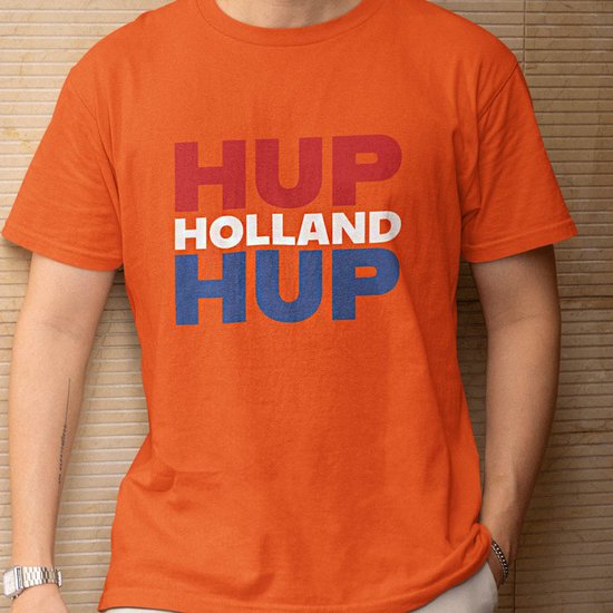Oranje WK-EK T-Shirt Hup Holland Hup XL