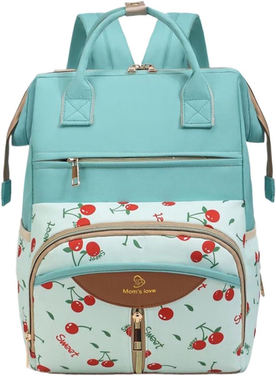Grote Luiertas - Moeder Baby Tas - Dagelijkse Uitjes - Inclusief Aankleedkussen - 38x26x18 cm - Groen