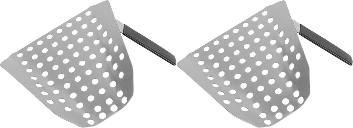 Ergonomische Frietschep - Friet Schep - Snel Friet Scheppen - Geperforeerd Ontwerp - 2 Stuks