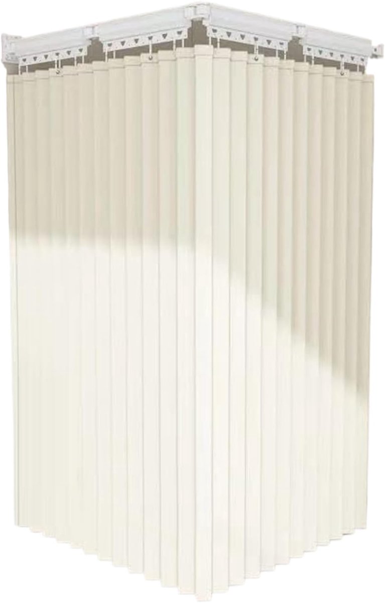 Hoek Douchestang - Badkamer Stang - Douche Gordijn - Verstelbaar Geen Boor - 200 x 180 cm - Wit